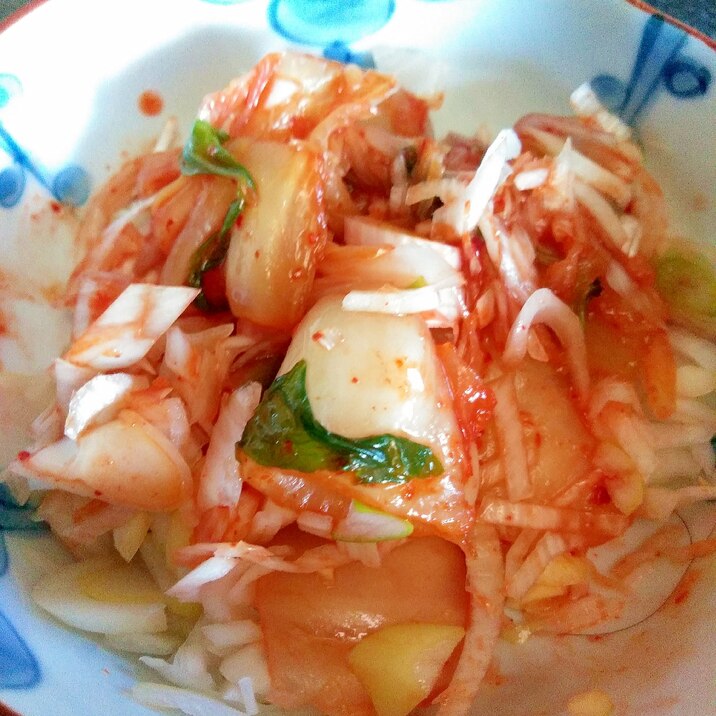 白菜キムチの姜葱醤和え